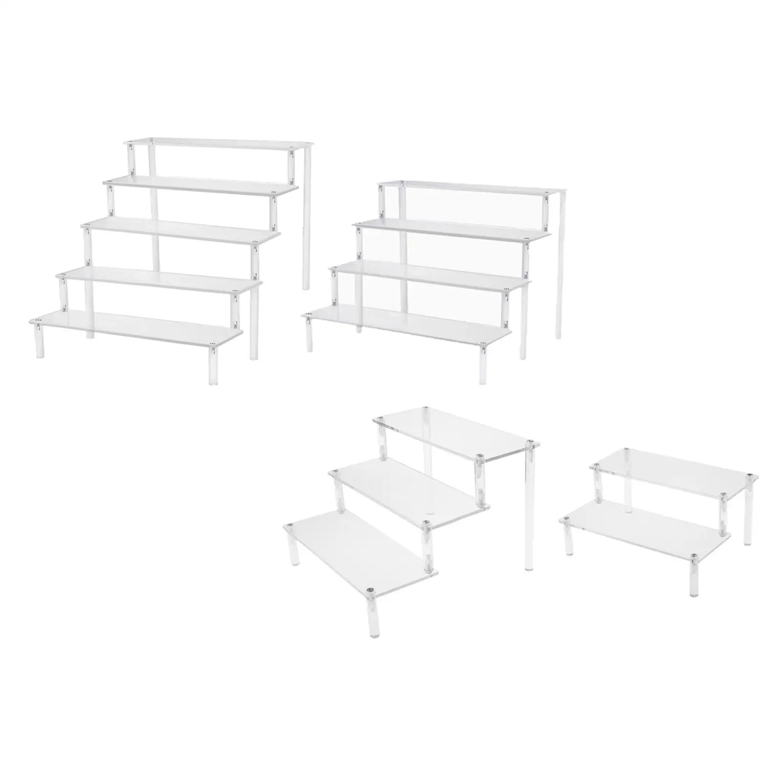 

Multi-Purpose Ladder Acrylic Rack Figure Doll Toys Display Stand Riser Shelf