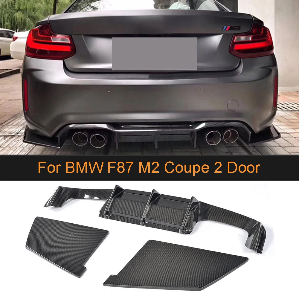 

Car Rear Bumper Diffuser Lip For BMW 2 Series F87 M2 Coupe 2 Door 2016 2017 Rear Diffuser Lip With Splitters Carbon Fiber