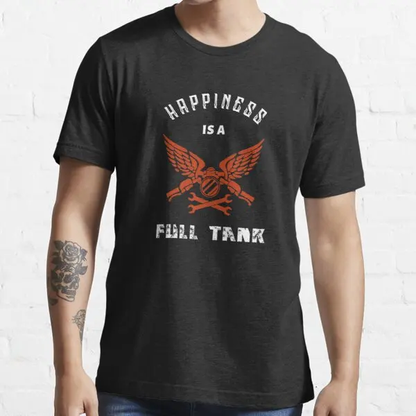 

Футболка-майка с надписью «Happiness Is A Full Tank»