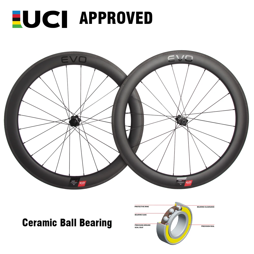 

UCI Approved EVO Road Carbon Wheels Aero A1 Brake Ceramic Bearing Hub Pillar 1423 Spoke 60mm Tubeless Wheelset 25C ELITE Wheels