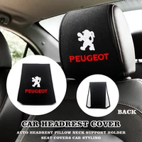 car headrest cover car logo car shell rear pocket multifunction for peugeot 107 108 206 207 301 308 307 407 408 5008 etc