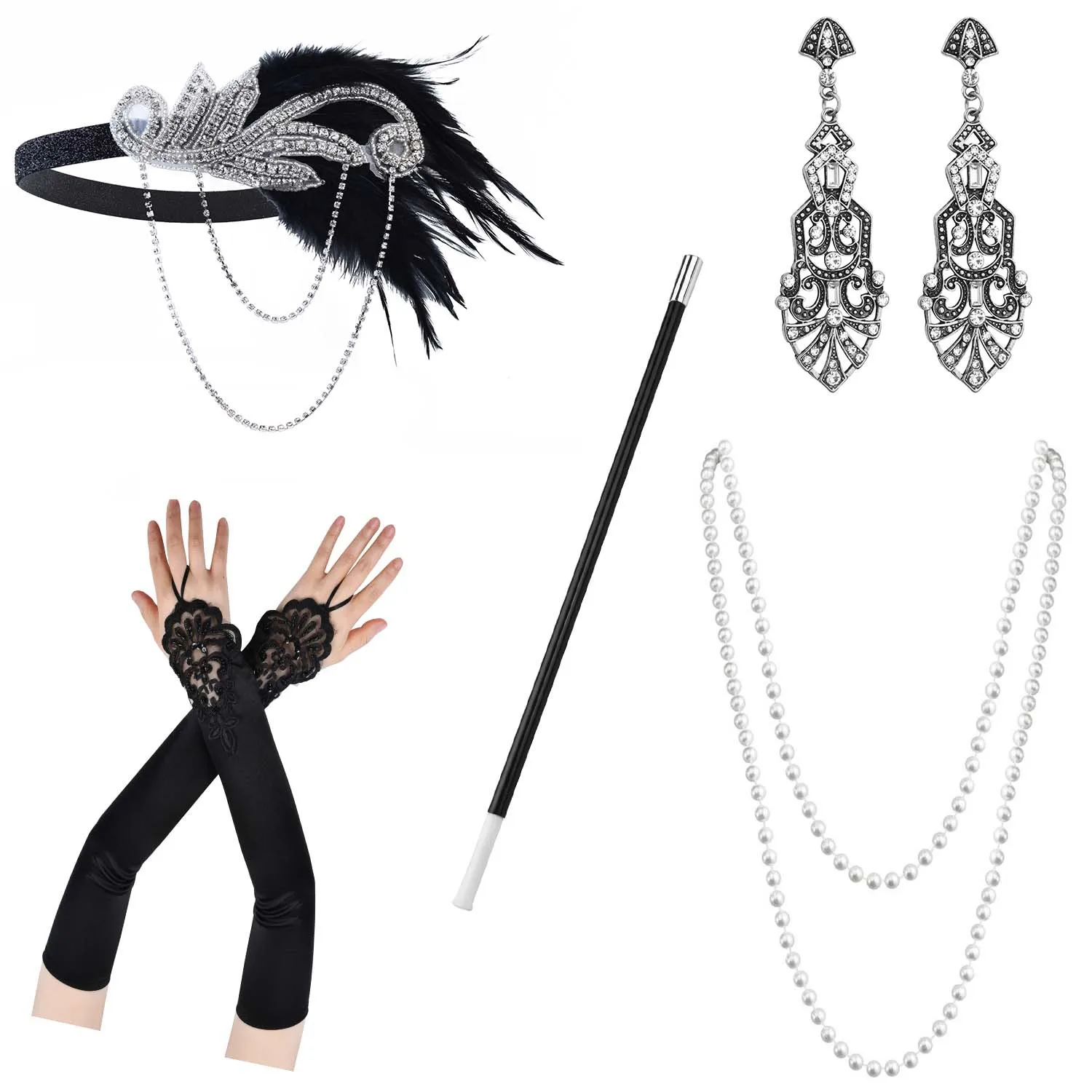 Распродажа повязка на голову для девушек 1920-х годов аксессуары Чарльстон