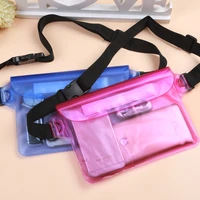unisex waterproof sealing diving swimming waist bag pvc transparent sports pack travel storage phone bag