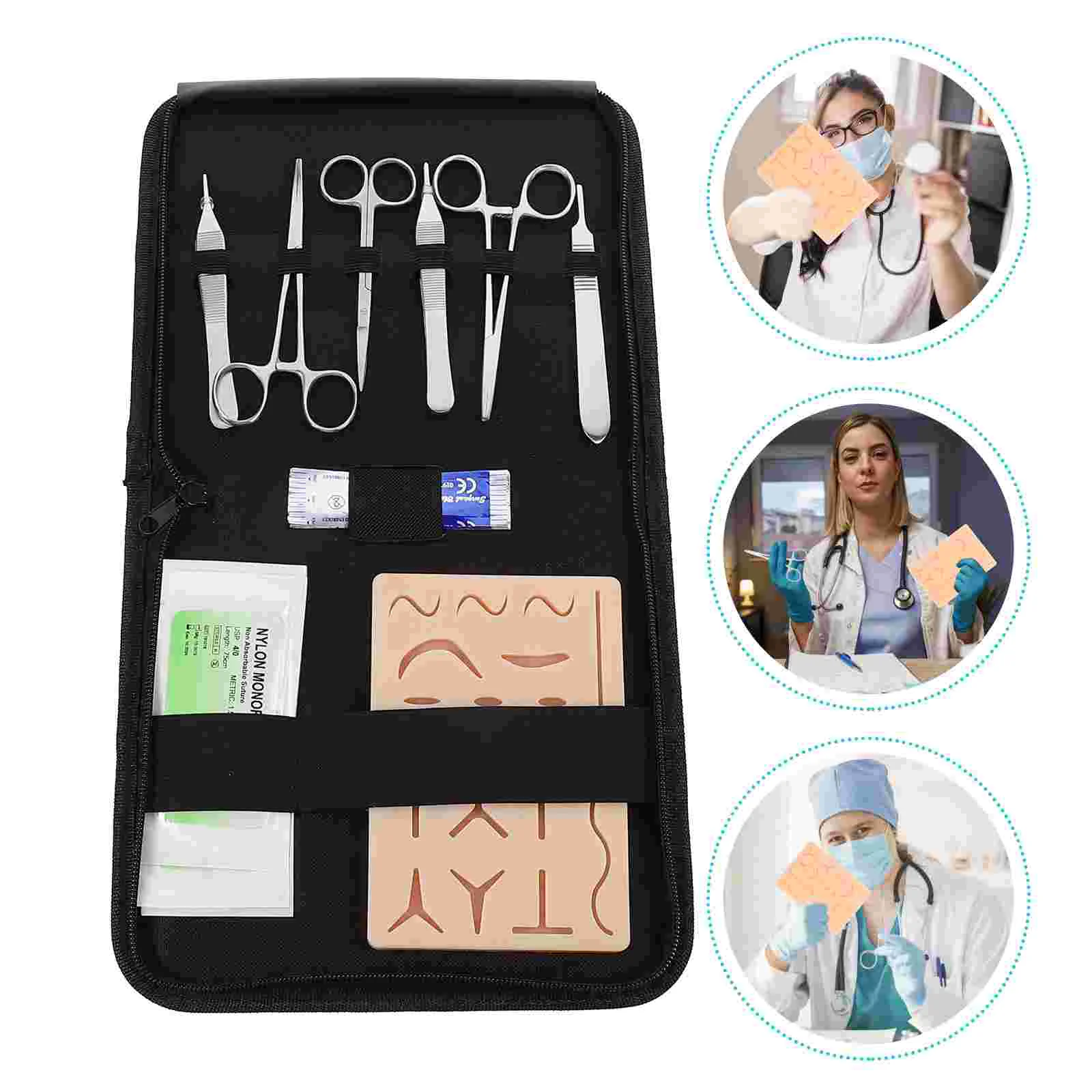 

1 Set Suture Training Silicone Pad Mini Suture Practice Pad Kit