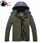 Мужская зимняя парка, Лидер продаж, флисовая водонепроницаемая куртка, теплая верхняя одежда с капюшоном, куртка для снега размера плюс 4XL 5XL, Анорак, черный, синий, красный