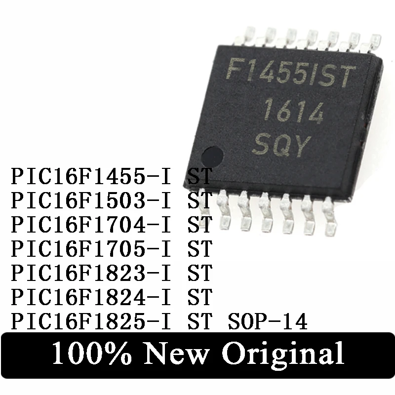 10 шт Φ/ST 16F1503 16F1704PIC16F1705 PIC16F1823 PIC16F1824 PIC16F1825 PIC16F1455-I ST -I PIC16F1824-I 8-bit MCU IC Chip - купить по