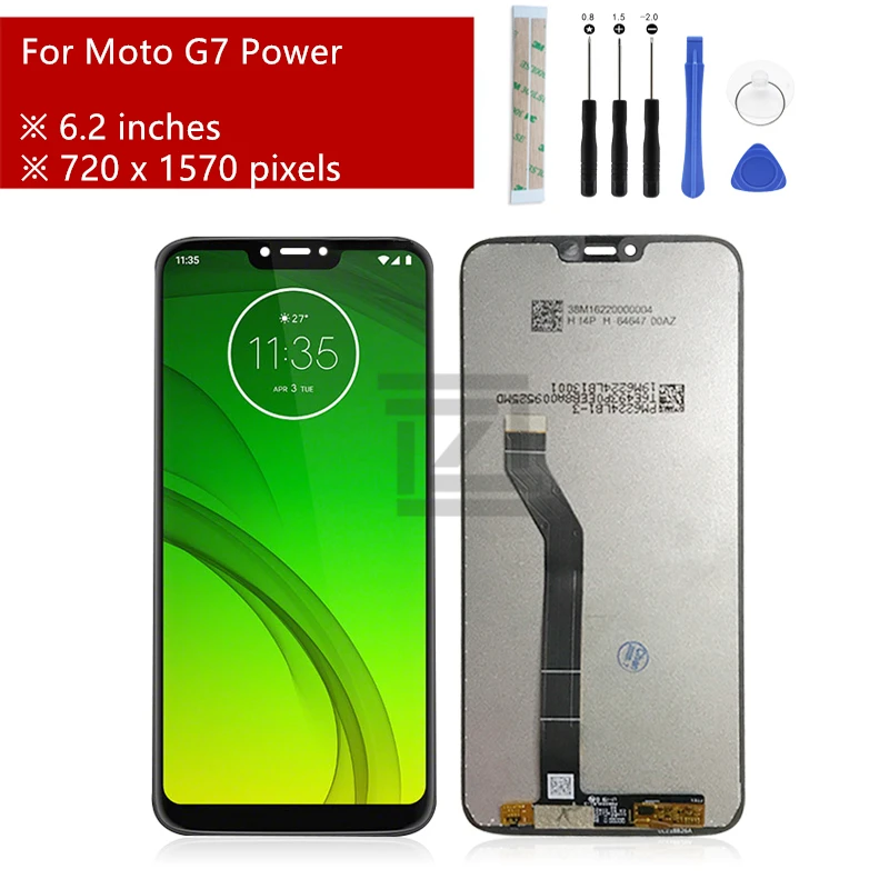 

ЖК-дисплей для Motorola Moto G7 Power, сенсорный экран, дигитайзер в сборе для Moto G7 Power, запасные части для ремонта ЖК-дисплея 6,2 дюйма