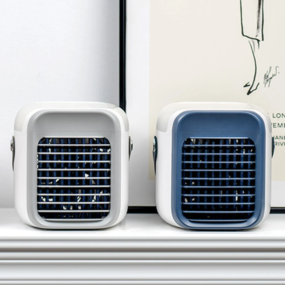 

Portable Air Conditioner Handheld Mini air cooler USB Fan Colorful Atmosphere Light Water Cooling Fan For Home Office Table Fan