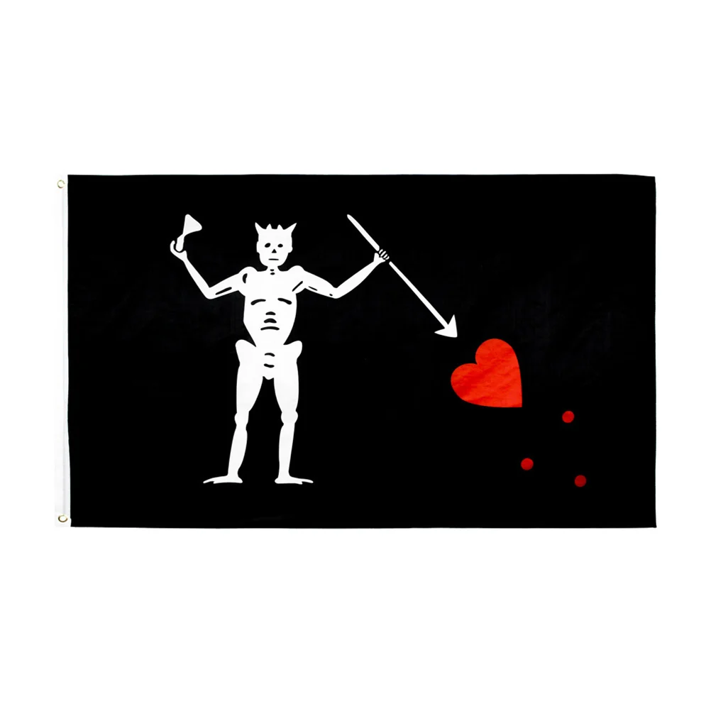 

Flagpiratebanner Garden Yard Heart Teach Edward Tapestrydouble Sided Header Hanging Blackbeard Flags Party Favors House Welcome