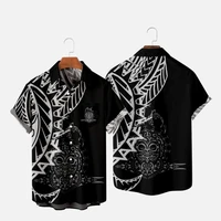 totem plant t shirt summer 2022 new cotton soft 3d clothing men and women v neck fashion buttons personality top hawaiian lapel