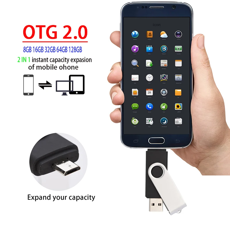 

Type C OTG Pen Drive 128GB 256GB Usb Flash Drives 2.0 Memory Stick 64gb 32G 16gb 8GB 4GB OTG Pendrive for Android Micro/PC