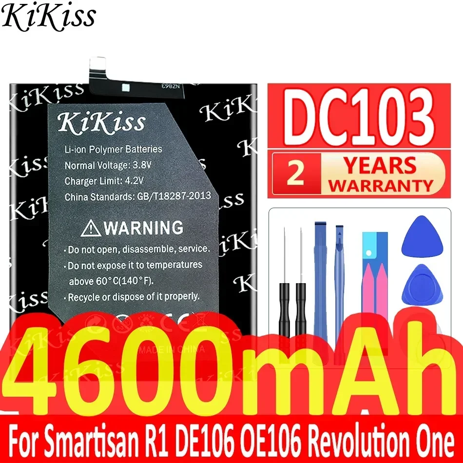 Аккумулятор KiKiss 4600 мАч DC103 для Smartisan R1 DE106 OE106 Revolution One