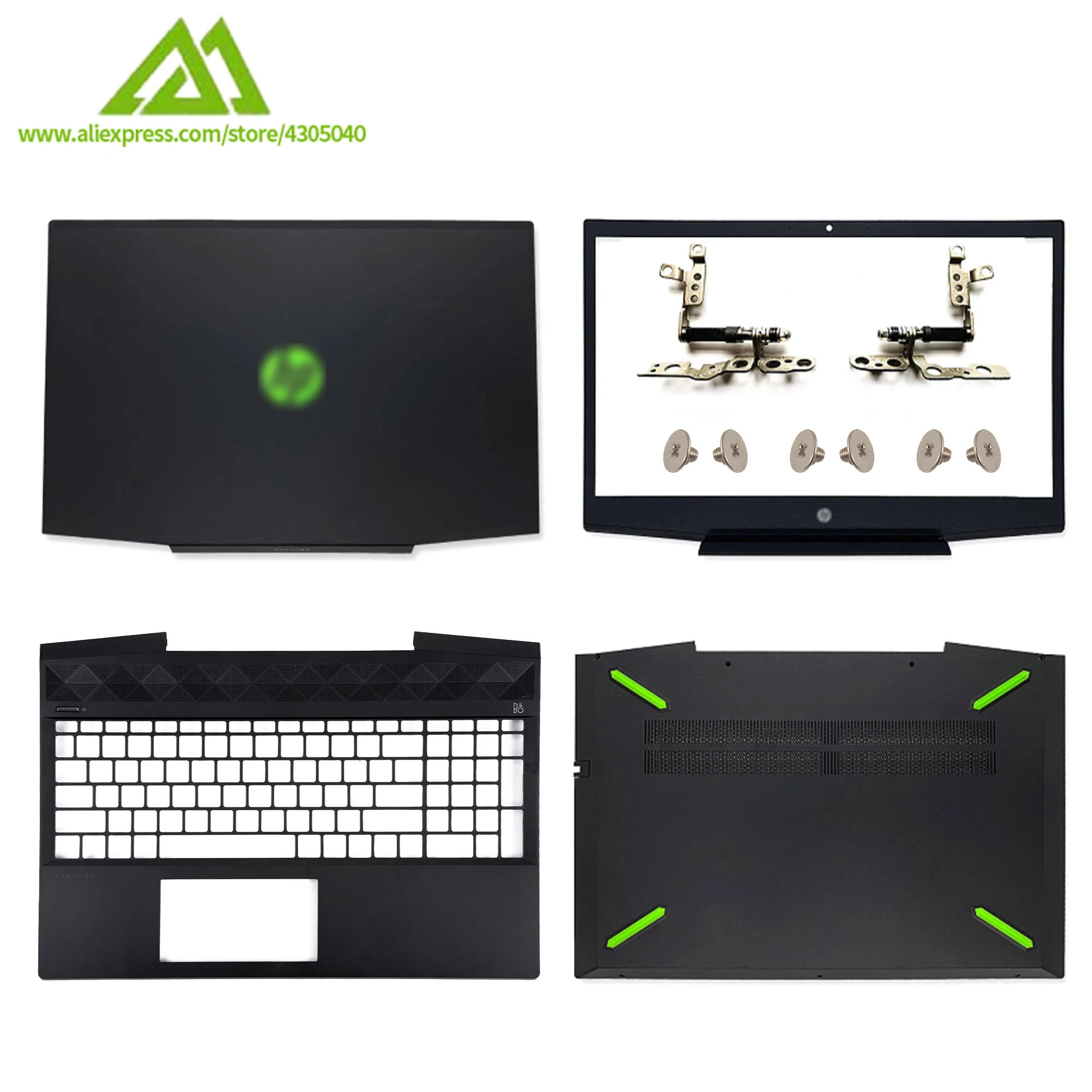 New Laptop LCD Back Cover/Front Bezel/Hinges/Palmrest Upper Case/Bottom Case For HP Pavilion 15-CX TPN-C133 Series Notebook Part
