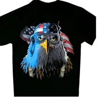 american eagle pilot with flag cool tshirt tee black breathable top loose casual mens t shirt s 3xl