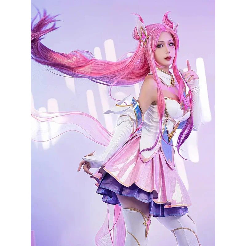 В НАЛИЧИИ UWOWO Star Guardian Kaisa Косплей League of Legends/LOL: Kai'Sa SG Костюм Ahri Akali Костюмы на