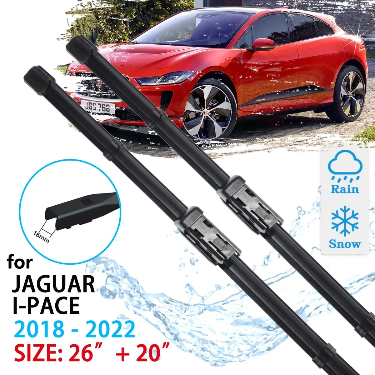 Для Jaguar I-Pace IPace X590 2018 2020 2021 2022 аксессуары для лобового стекла щетки окон шайба