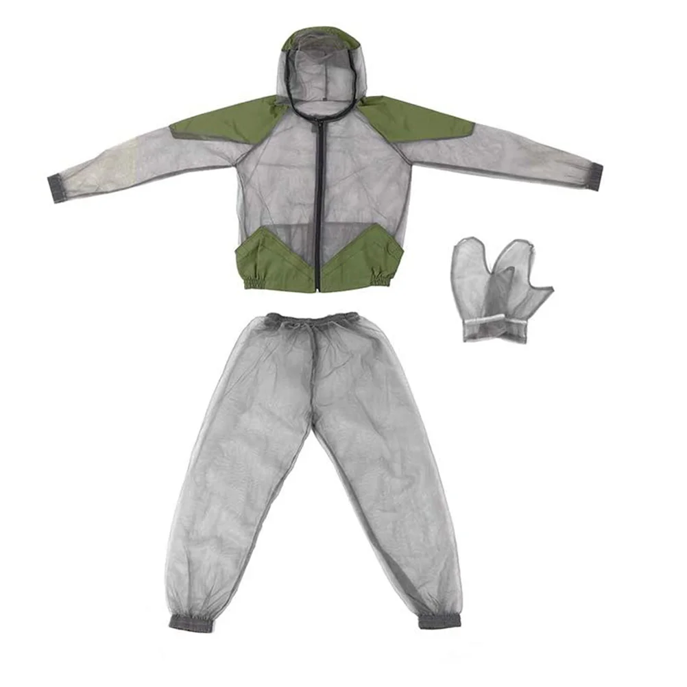 

1 Set Outdoor Mosquito Repellent Suits Insect Prevention Hooded Suits (Grey)