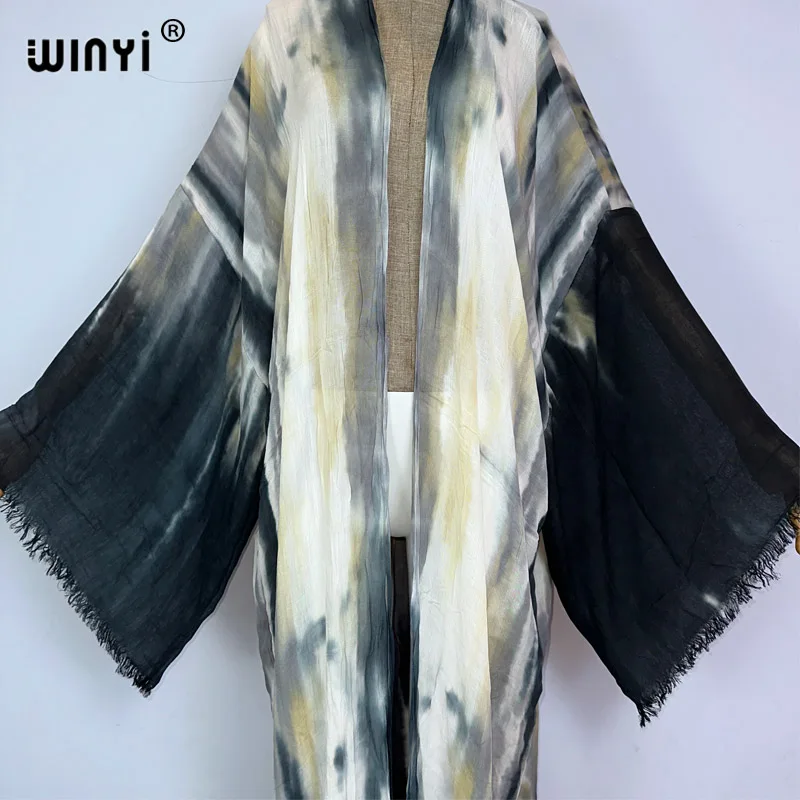 Кимоно WINYI женское пляжное с принтом пикантная накидка-бикини в стиле бохо