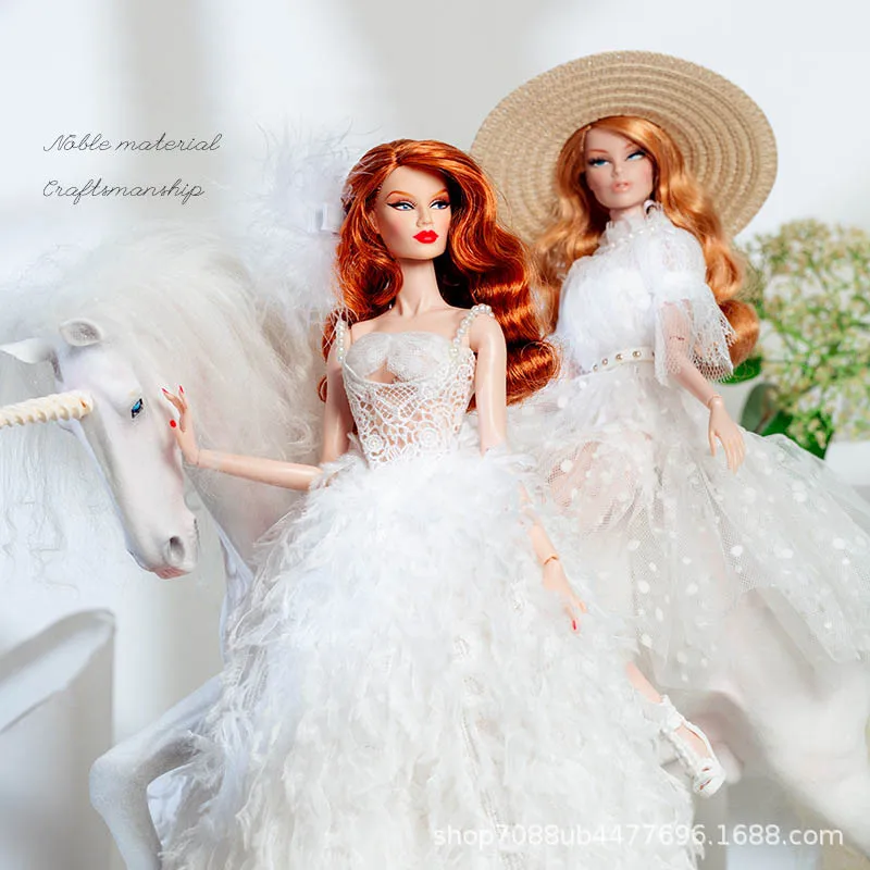 Фото 1/6 Роскошный дизайн Feather Dress Series Little Fragrance Dress Set 30 см Супермодель Кукла Повседневный нарядный комплект для FR PP BABI Xinyi №4