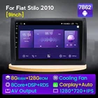 9 ''NaviFly Android 11 8 + 128G Автомобильный мультимедийный аудио плеер для FIAT Stilo 2010 комплект крепления для приборной панели беспроводной Carplay охлаждающий вентилятор стерео