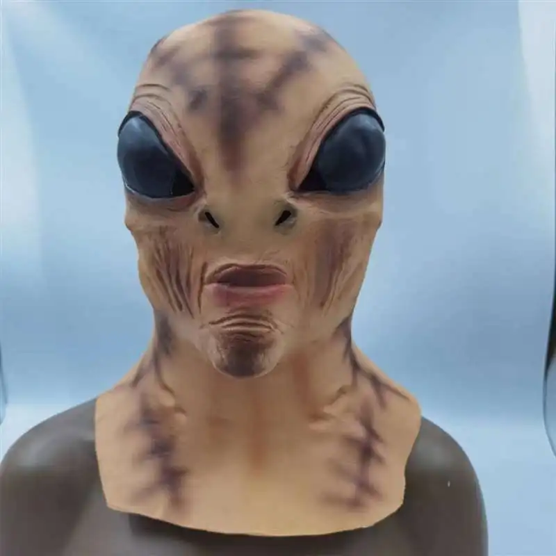 Маска инопланетянина на Хэллоуин ужасающий латексный головной убор розыгрыш для