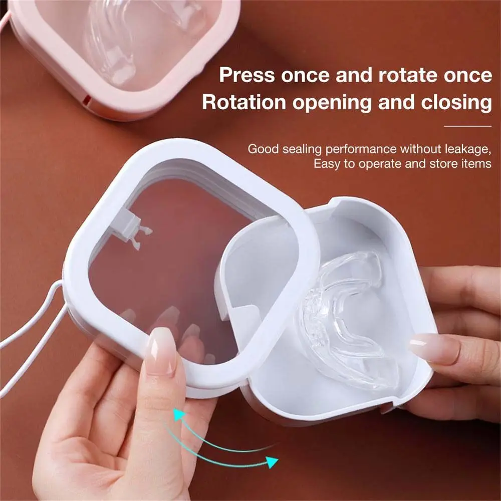 

1PC False Teeth Braces Storage Box Plastic Retainer Container Dental Braces Protection Case For Oral Care Accessories