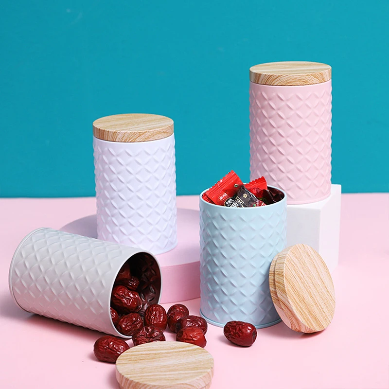 

Высококлассная жестяная коробка с текстурой древесины 7,5x11,6 см, цельная металлическая коробка для хранения, Домашний Органайзер, банка для ...