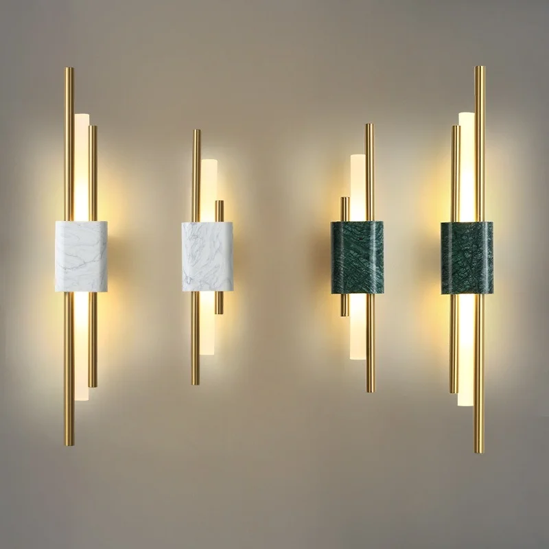 Modern Led Wall Lamp Nordic Marble Sconces Lighting Fixtures for Living Bedroom Bedside Kitchen Indoor Decor Luminaire Lights