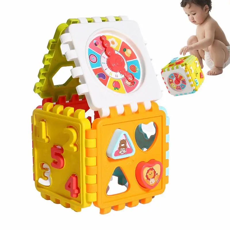 

Shape Sorter Cube Geometric Stacker Educational Shape Sorting Cube Toy Baby Activity Cube Shape Sorter Baby Toy Learning Toys