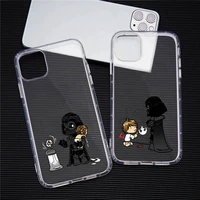 cute star wars phone case for iphone 13 12 11 pro max mini xs 8 7 plus x se 2020 xr transparent soft cover