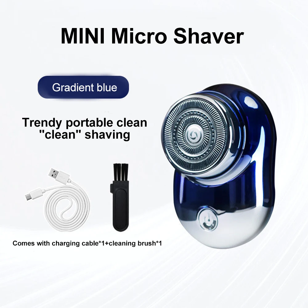 

Portable Men's Electric Shaver Beard Trimmers Potable Electric Razor Hair Removal Wet Dry Face Mini Cutter Travel Razor for Men