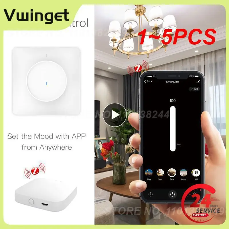 

Умный настенный переключатель с регулировкой яркости, Wi-Fi/Zigbee, 1-5 шт.