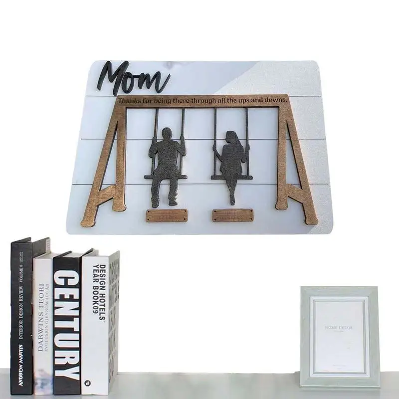 

Cubicle Decorations For Women Desk Mother's Day Wooden Swing Wall Sign Collectible Figurine Home Decorations For Living Room