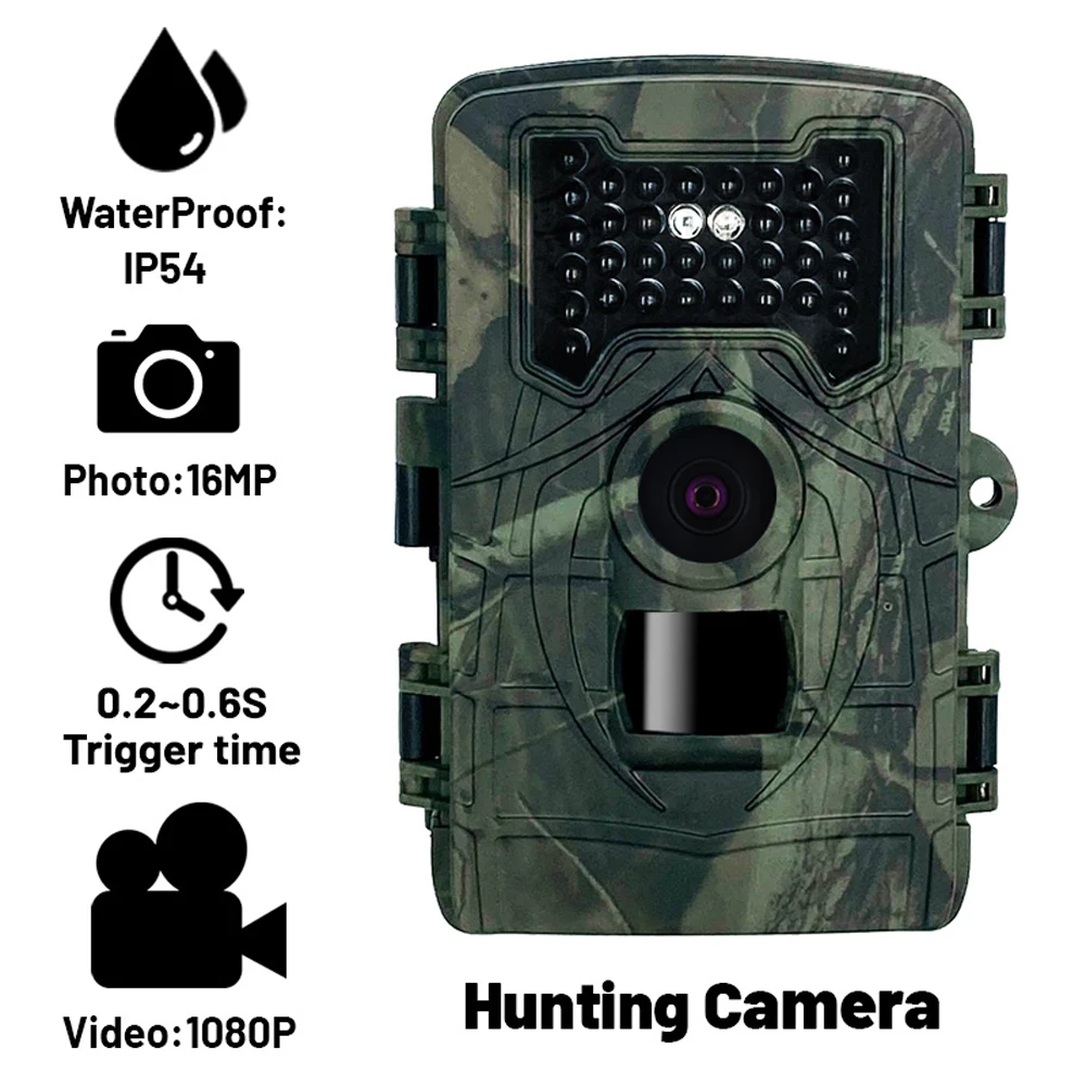 

Outdoor Hunting 16MP 1080P Day Night Photo Video Taking Trail Camera Monitoring IP54 Waterproof with 34 Infrared Lights Camera