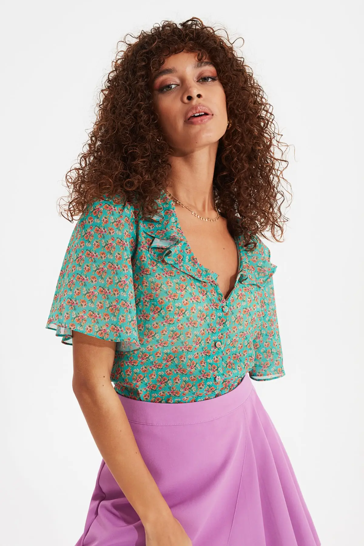 

Рубашка с оборками, TWOSS20GO0296