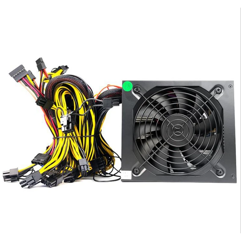 

1800W PSU ATX Mining Power Supply 180V-265V ETH Asic Bitcoin Miner Ethereum Mining Power Supply Support 8 Graphics Card