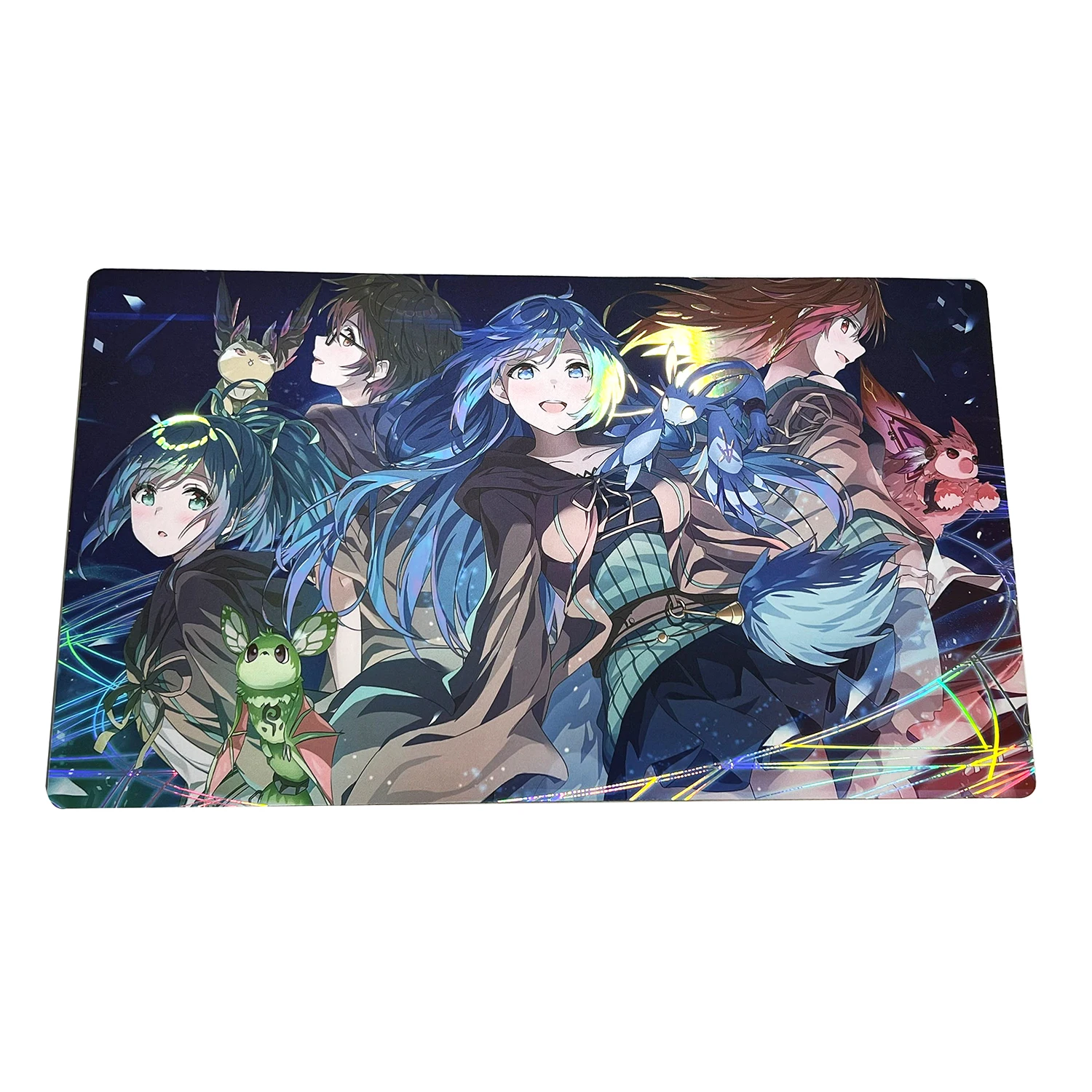 

2mm No Stitched Edges Yu-Gi-Oh Ultimate Tyranno Rainbow Dragon Foil Holographic Shinny Playmat Collection Game Mat Storage Bag