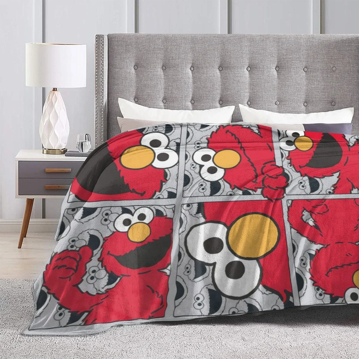 

Фланелевое Одеяло с 3D принтом Улица Сезам, мягкое покрывало для кровати с мультяшным принтом, простыни для дивана, подарок