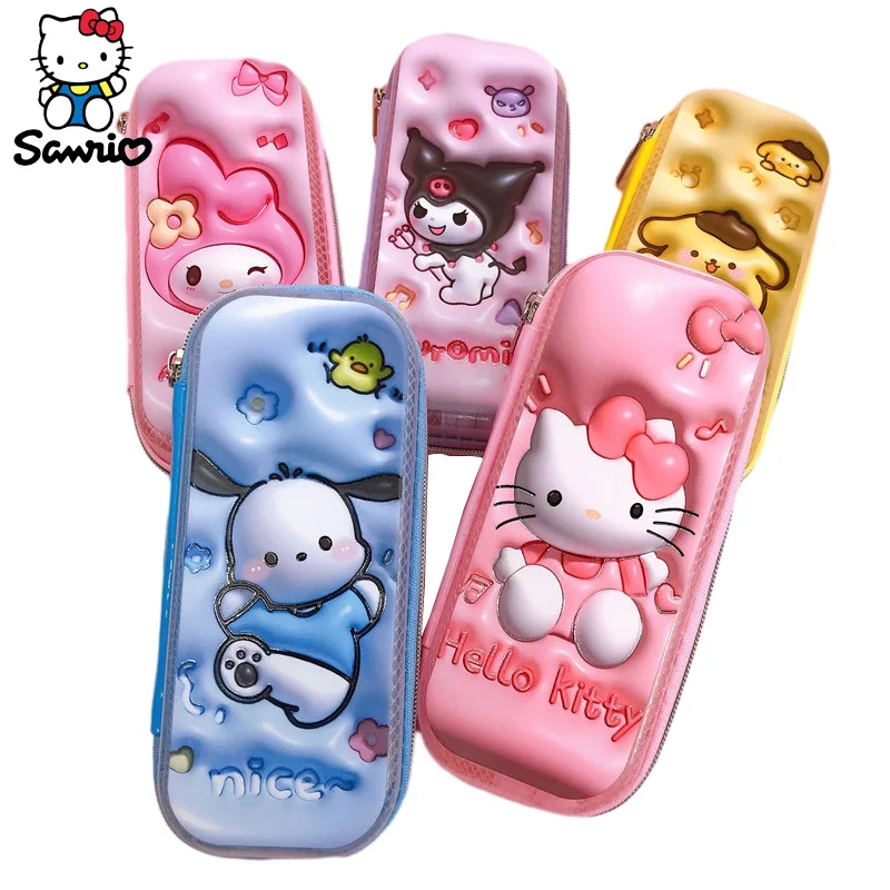

Kawaii Sanrio Stationery Kuromi Pencil Case My Melody Child Pen Bag Storage Box Hello Kitty Pouch My Melody Pochacco Gift Girl