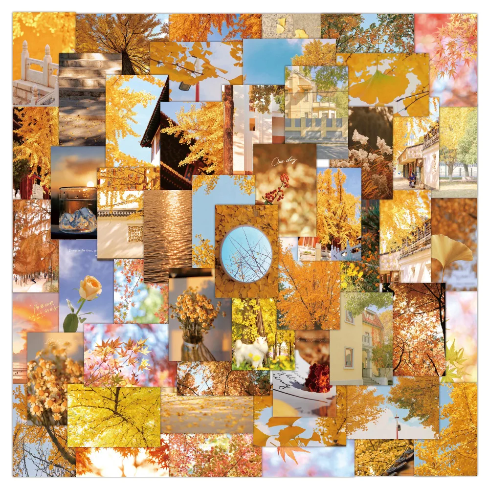 

10/30/60pcs Autumn Landscape Aesthetic Stickers Laptop Guitar Luggage Phone DIY Waterproof Graffiti Sticker Decal Classic Toys