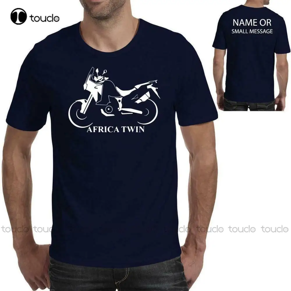 

Double Side Africa Twin Motorcycle Motorbike Biker Gift Printed New Summer Short Sleeve Man Customize T Shirt