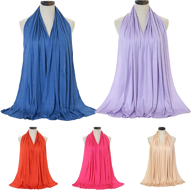 

Модные модальные хлопковые хиджабы, шарфы, длинная мусульманская шаль, мягкий тюрбан, головной платок, головной платок для женщин, африканская повязка на голову, бандана 170x60 см