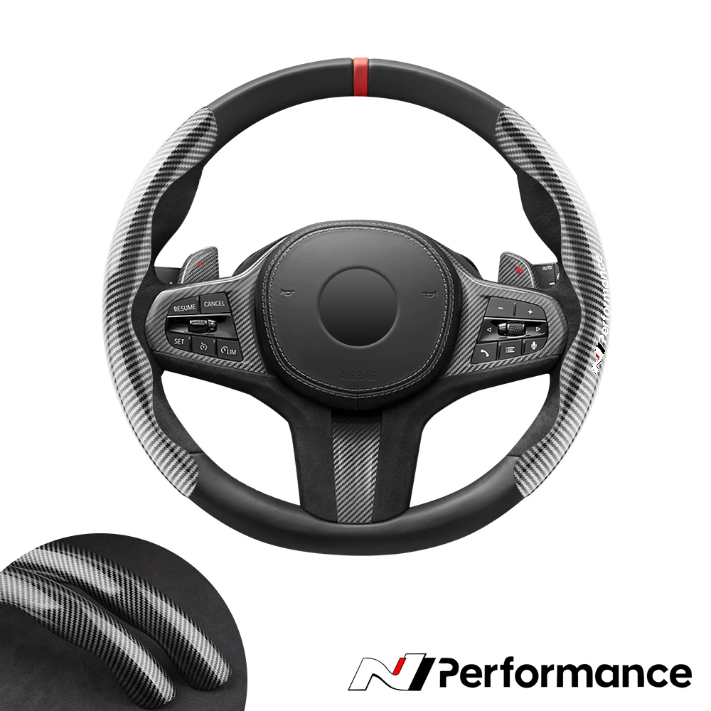 

for Hyundai n performance n nline tucson kona sonata veloster i30 i20 elantra car steering wheel cover car accessories