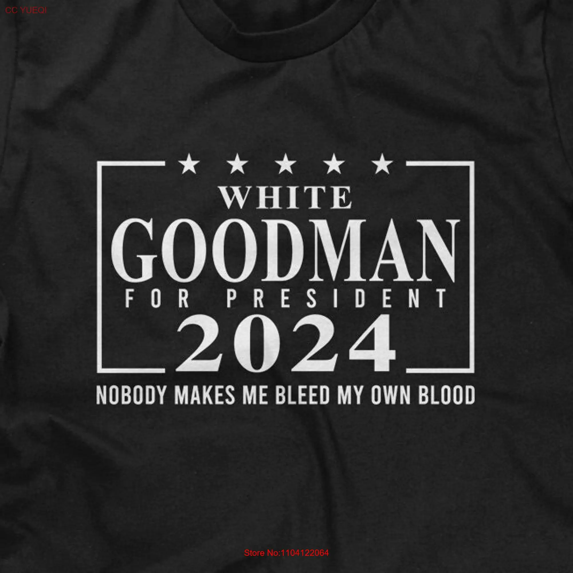Белая мужская футболка Goodman 2024 или Забавный длинный короткий рукав в стиле