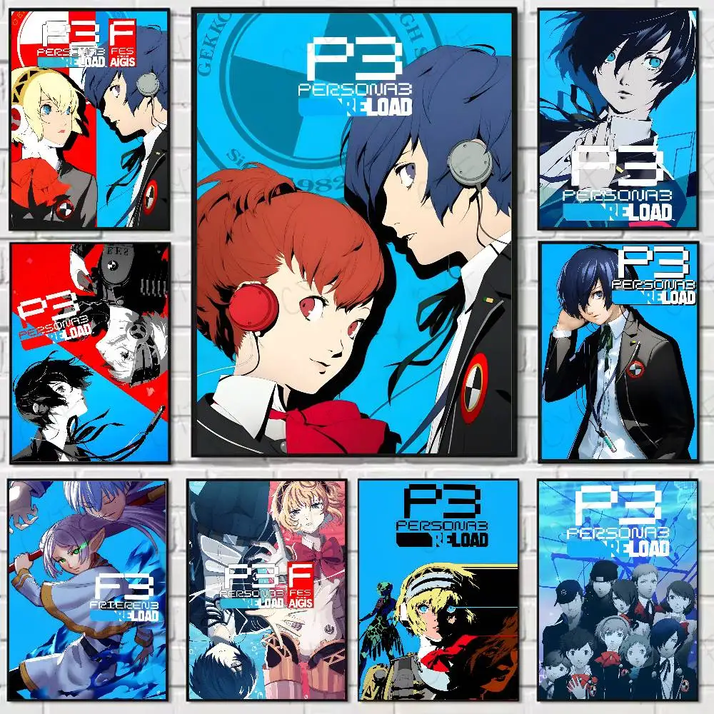Фото Красивая видеоигра P-Persona 3, постер высокого качества, эстетическое украшение для гостиной в общежитии, наклейки для рисования, подарок №1