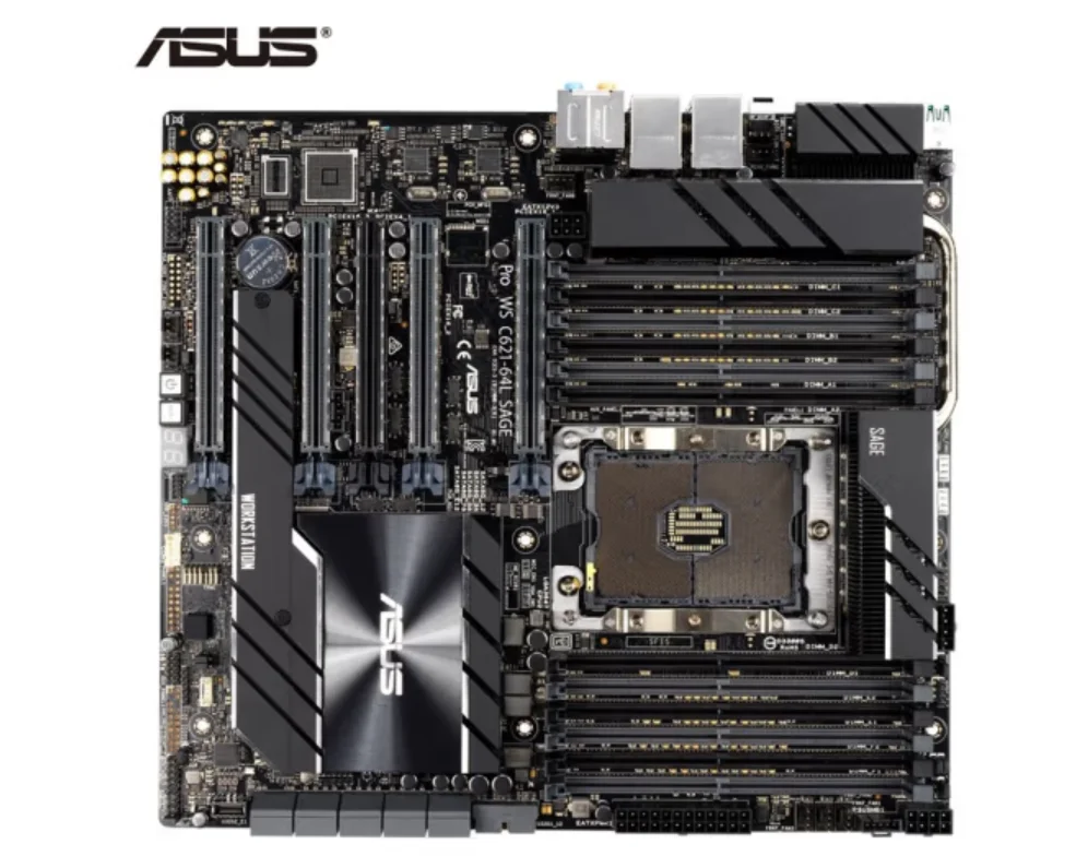 

ASUS Pro WS C621-64L SAGE For ASUS LGA 3647 CEB Workstation Motherboard Supports 4 GPU 10 SATA M.2 Intel Gigabit LAN USB 3.2