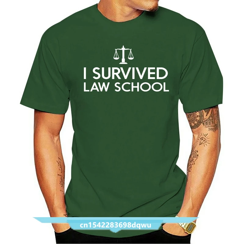 

Men's I Survived Law School T Shirt Character Tee Shirt Euro Size S-3xl Formal Loose New Fashion Summer Natural Shirt