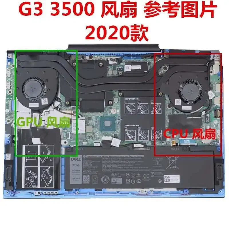 Для Dell G5 SE 15 5500 5505 G3 3500 охлаждающий вентилятор pc5000 F3DF0