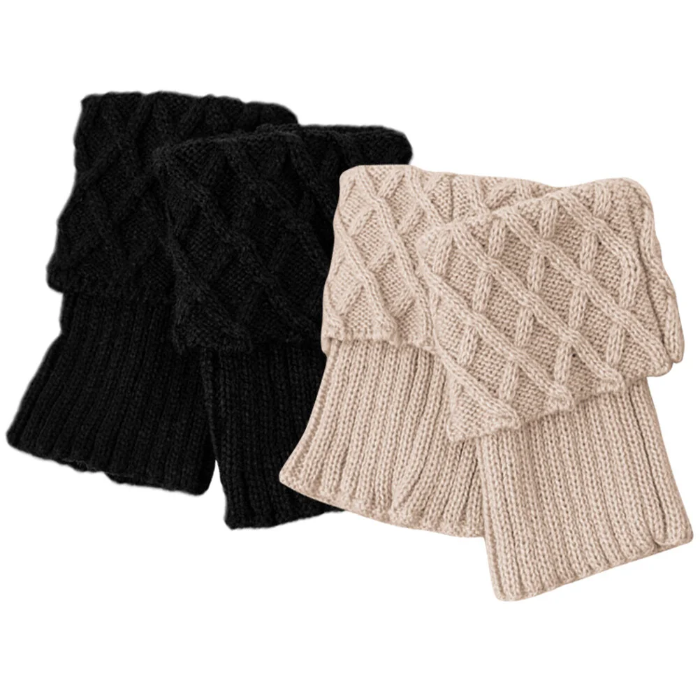 

2 Pairs Boot Socks Leg Cover Winter Warming Women Protectors Cotton Supplies Covers Protective Women's Dress Accessories