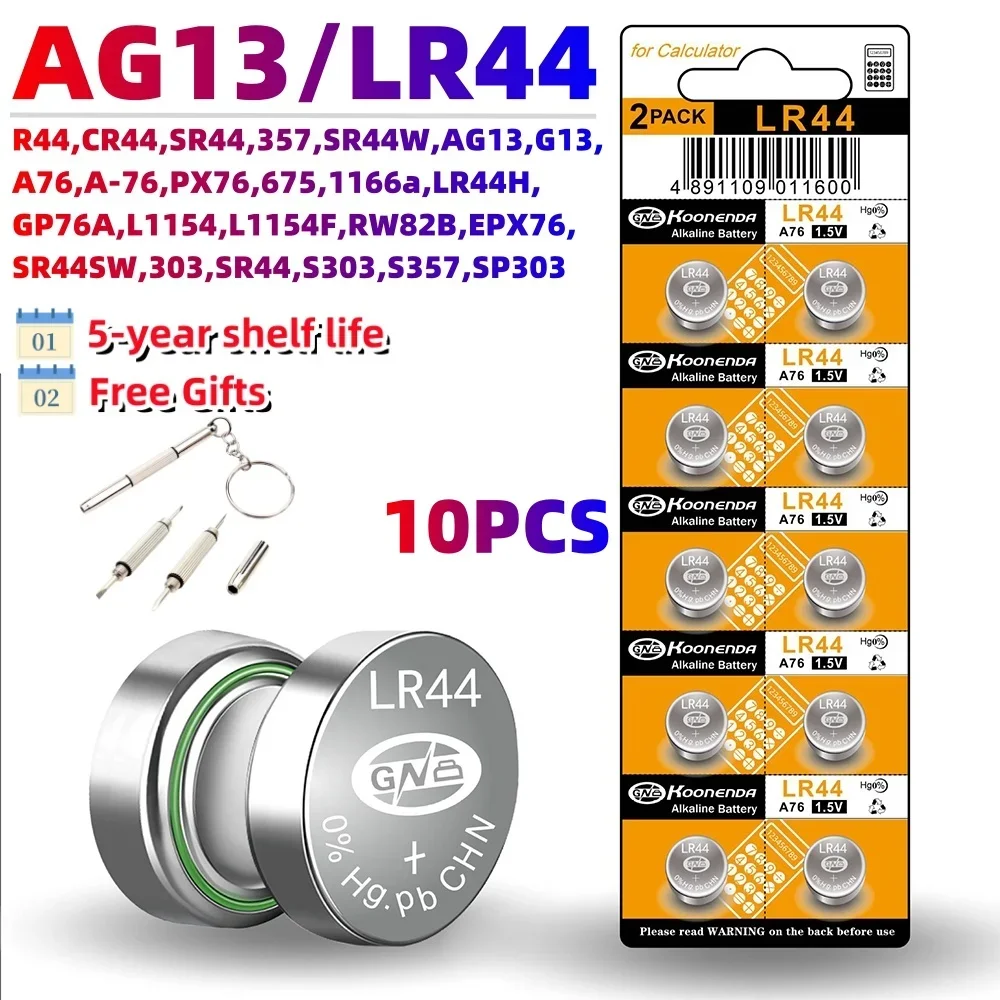 Фото 10 шт. AG13 LR44 1,5 В кнопочные батарейки LR41 LR1130 LR626 SR621SW SR626SW SR920SW SR721SW щелочная батарея для часов игрушки №4